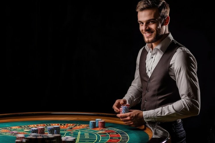 megawin login Live Baccarat table view with dealer, card layout, betting options, and real-time chat